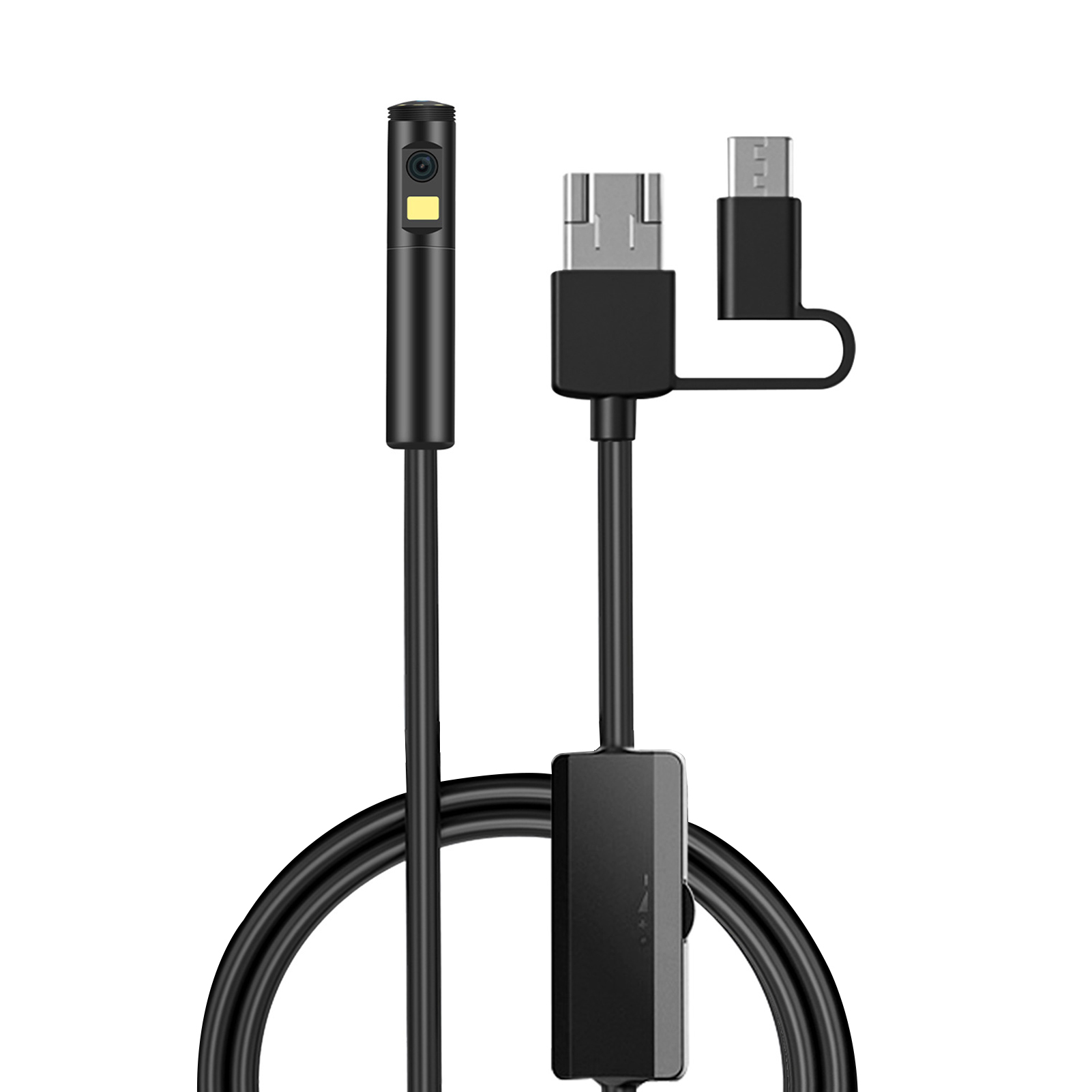 3-in-1 Dual-kamera-endoskop, 5 Mp 1080p Auflösung, 9 Leds Dimmbar, Ip68 Wasserdicht, 1 Meter Flexibles Kabel.