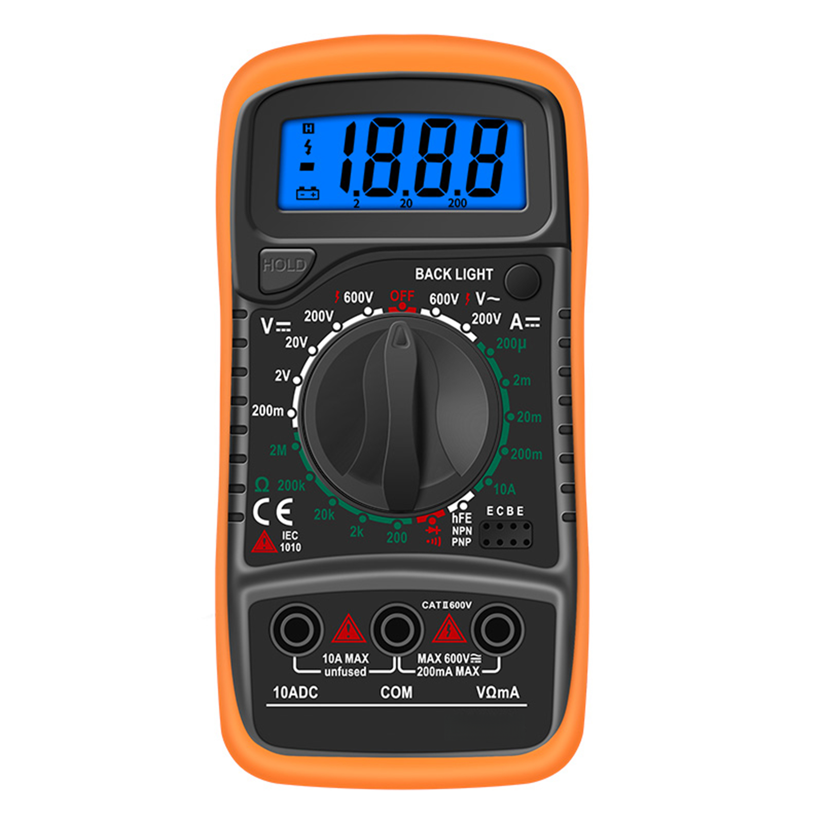 Xl830l Tragbares Digitalmultimeter Mit Lcd-hintergrundbeleuchtung, Ac/dc-voltmeter, Amperemeter, Spannungs- Und Widerstandsmesser, Universelles Hochpräzisionsgerät