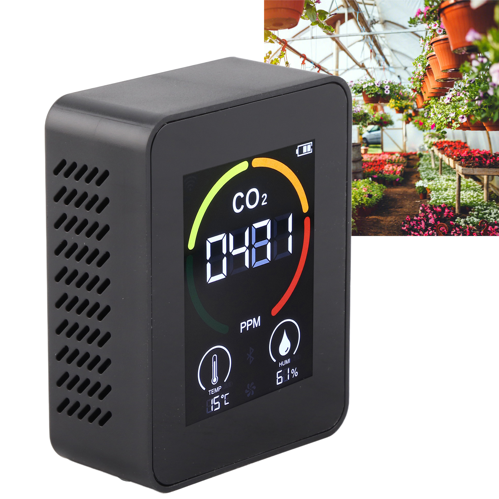 Co2-detektor Mit Sofortanzeige Und Alarm Für Zuhause, Gewächshaus Und Labor