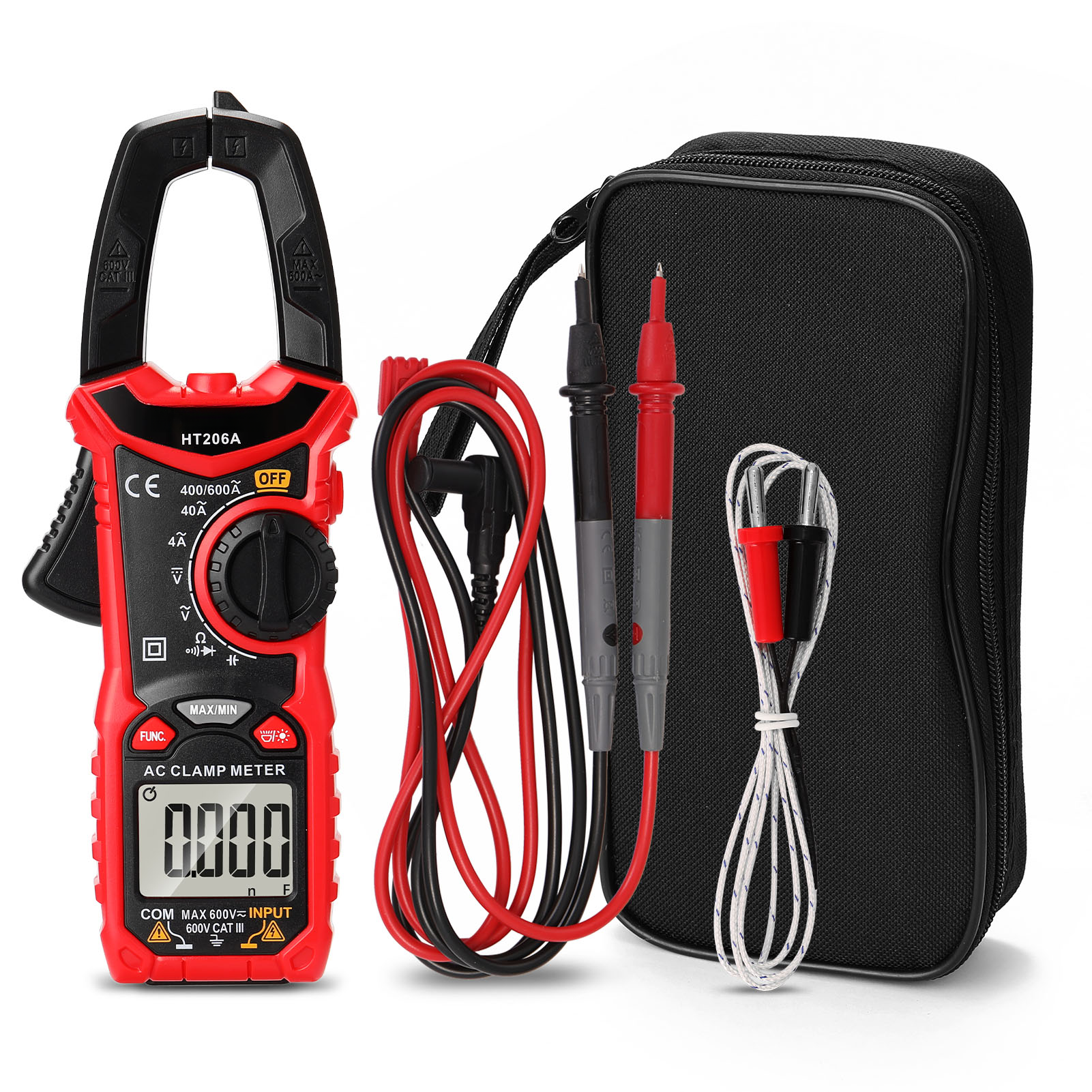 Mayilon Hochpräzises Digitales Zangenamperemeter, Ac/dc-spannungs-, Strom- Und Widerstandsmessung, Dioden-durchgangsprüfung, Multimeter, Voltmeter