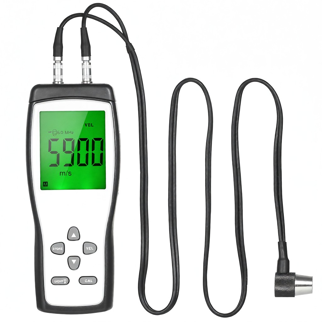 Tragbares, Professionelles Ultraschall-dickenmessgerät Mit Digitalem Lcd-display, Messbereich 1,2–225 Mm Und Hoher Genauigkeit