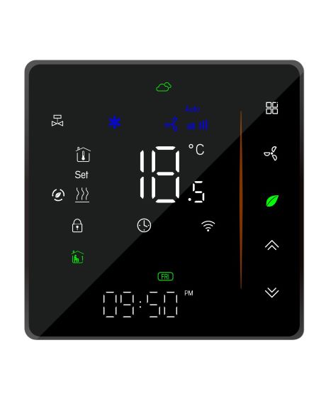 Programmierbarer Wlan-thermostat Mit Touchscreen, Steuerung Für Zweirohr-zentral-klimaanlagen, Kompatibel