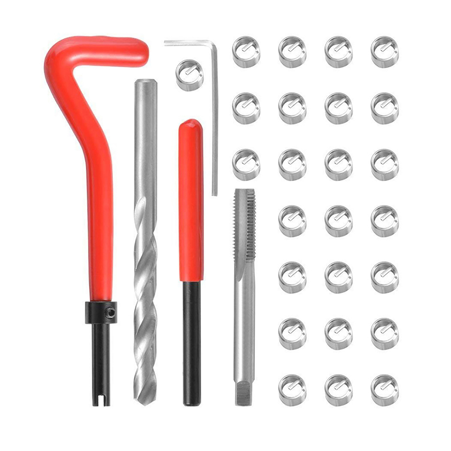 30-teiliges Metrisches Gewindereparaturset M3 M4 M7 M9 M11 Helicoil Car Pro Coil Tool M91,25