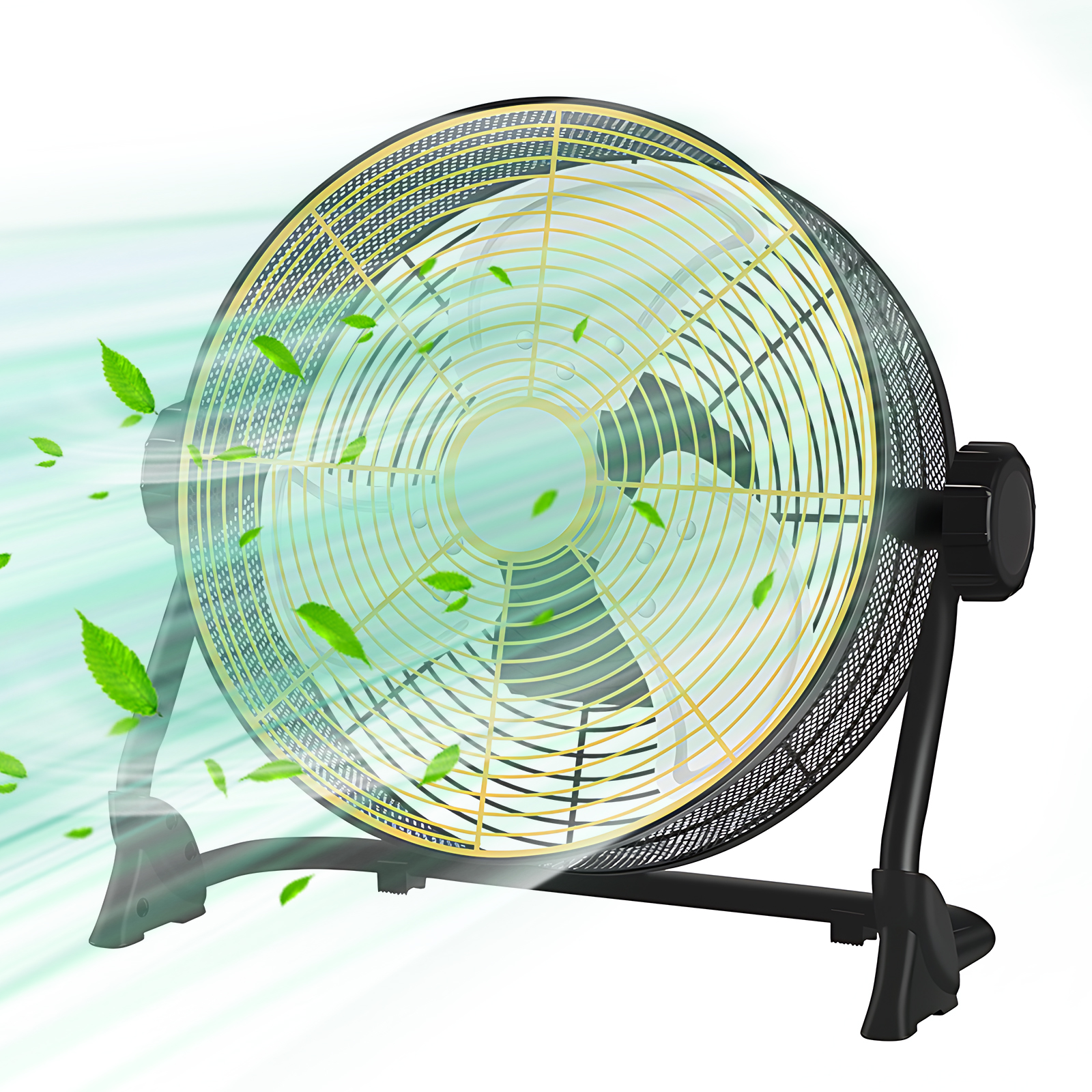Tragbarer Ventilator Mit 130° Neigbarem Kopf, 2 Belüftungsmodi, 12 Einstellbaren Geschwindigkeitsstufen, Timer, Digitaler Led-anzeige, Kabellos