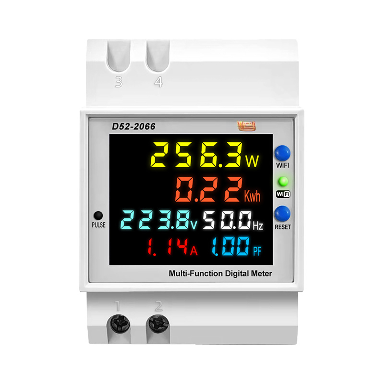 Intelligenter Digitaler Wlan-stromzähler 40-300v Mit Externem Farb-led-display Und Überwachung Per App.