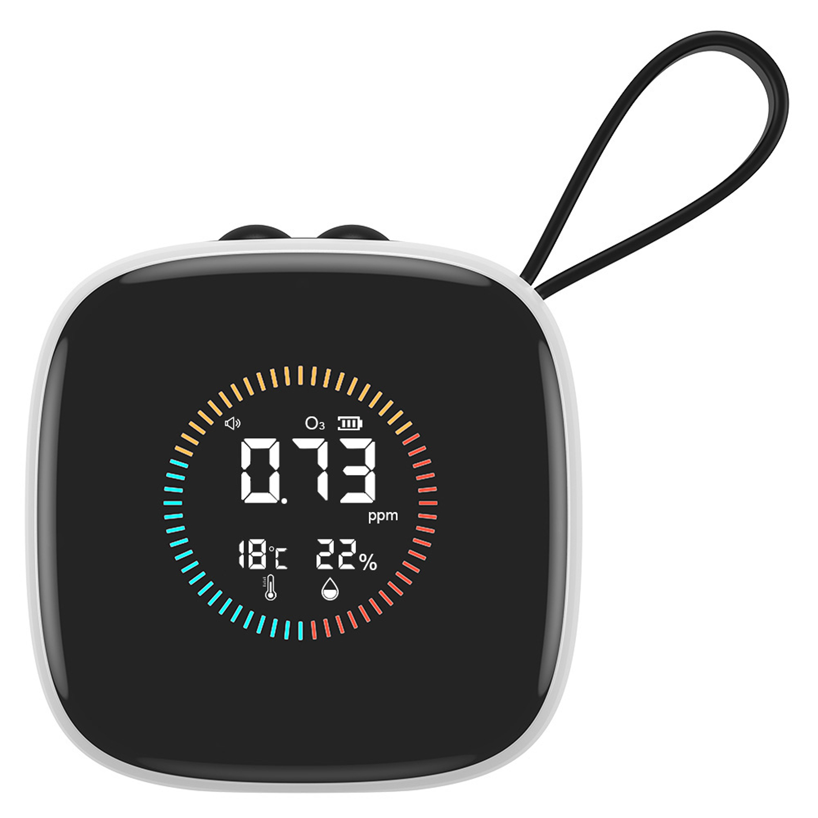 3-in-1-ozonmessgerät, Misst O₃, Temperatur Und Luftfeuchtigkeit, Lcd-display, Wiederaufladbar Über Usb-c, Akustischer Alarm, Celsius/fahrenheit-umschaltung - Kisto