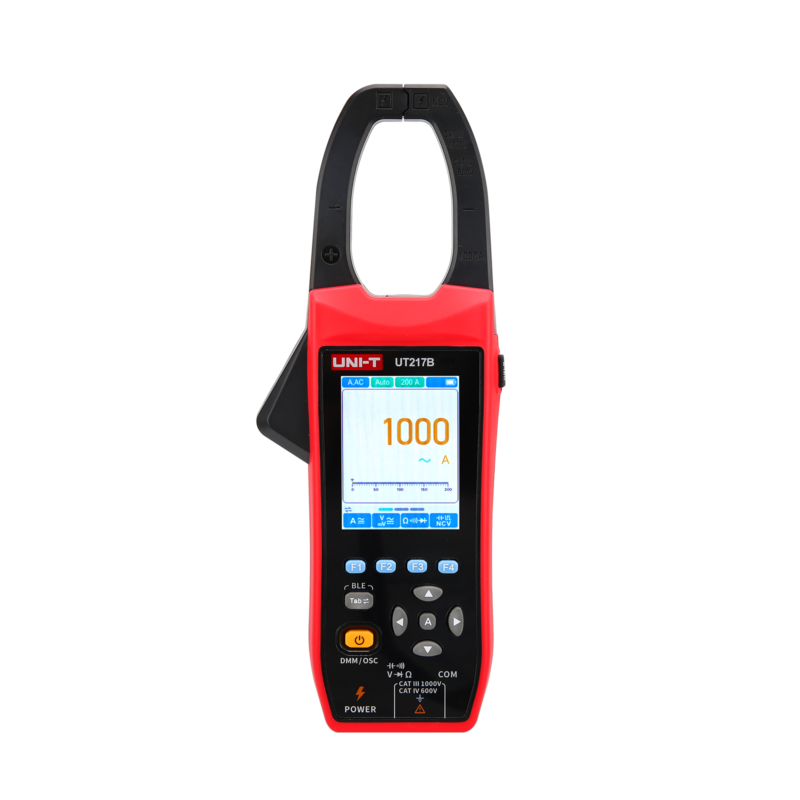 2-in-1-ac/dc-zangenmessgerät Mit Oszilloskop, Automatischer Bereichswahl, Ncv-erkennung, 42-v-alarm, 2,8-zoll-hd-lcd-bildschirm, Usb-c-ladefunktion