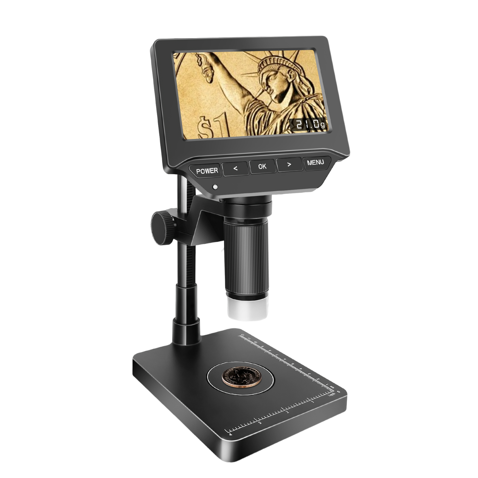 Präzisions-digitalmikroskop Mit Balance, 4,3"-digitalbildschirm, Integrierter Beleuchtung, Kompatibel Mit Windows Und Mac