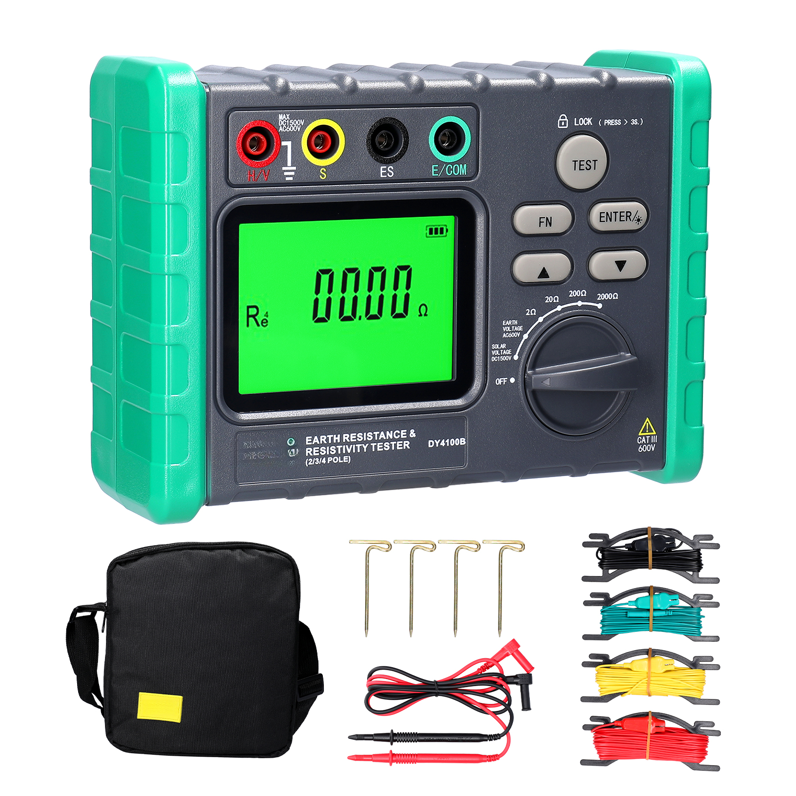 Hochpräzises Digitales Erdungswiderstandsmessgerät Mit Mehreren Geschwindigkeiten, Voltmeter, Megohmmeter Und Photovoltaik-spannungsmessgerät