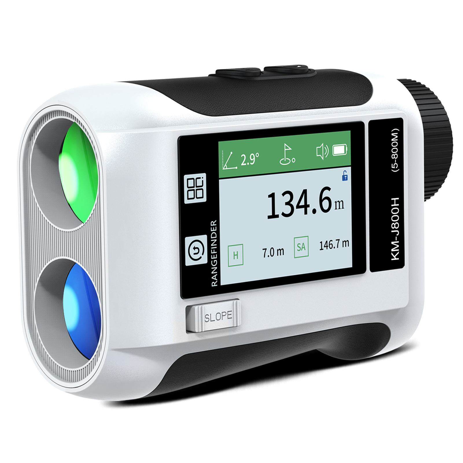 1500m Laser-golf-entfernungsmesser Mit Touchscreen, Ip54 Wasserdicht Und Fahnenfixierung Für Golfplätze
