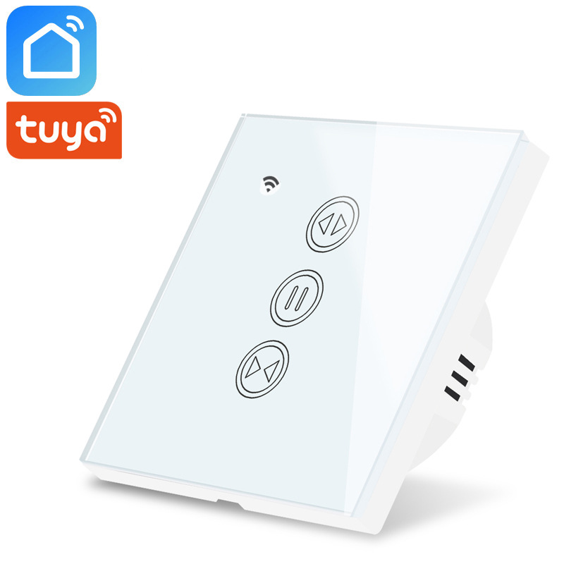 Tuya Smart Eu-standard Wlan-touch-vorhangschalter Der 2. Generation – Sprachsteuerung Und Stummfunktion