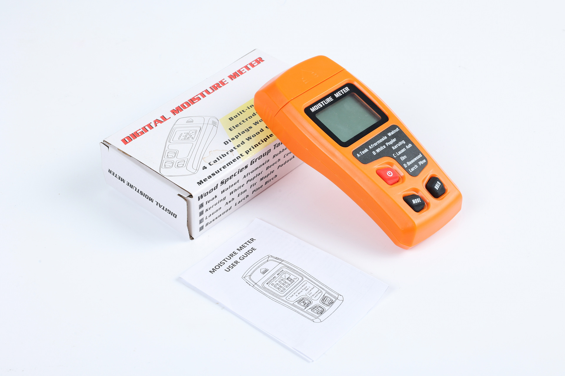 Holzhygrometer, Stiftloses Digitales Design Zur Messung Der Feuchtigkeit Von Holz- Und Kartonböden – Professionelle Anwendung Für Schreinerarbeiten Und Montage