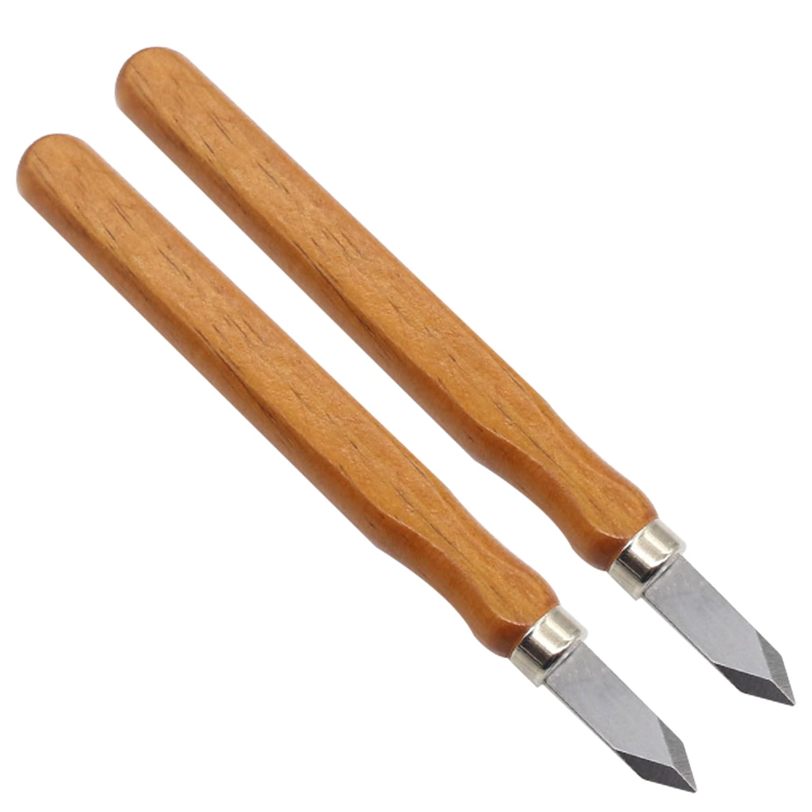 Set Mit 2 Holzbearbeitungs-markierungsmessern, Doppelt Schräge Klinge Aus Kohlenstoffstahl, 7 Mm Schnitzmesserspitze