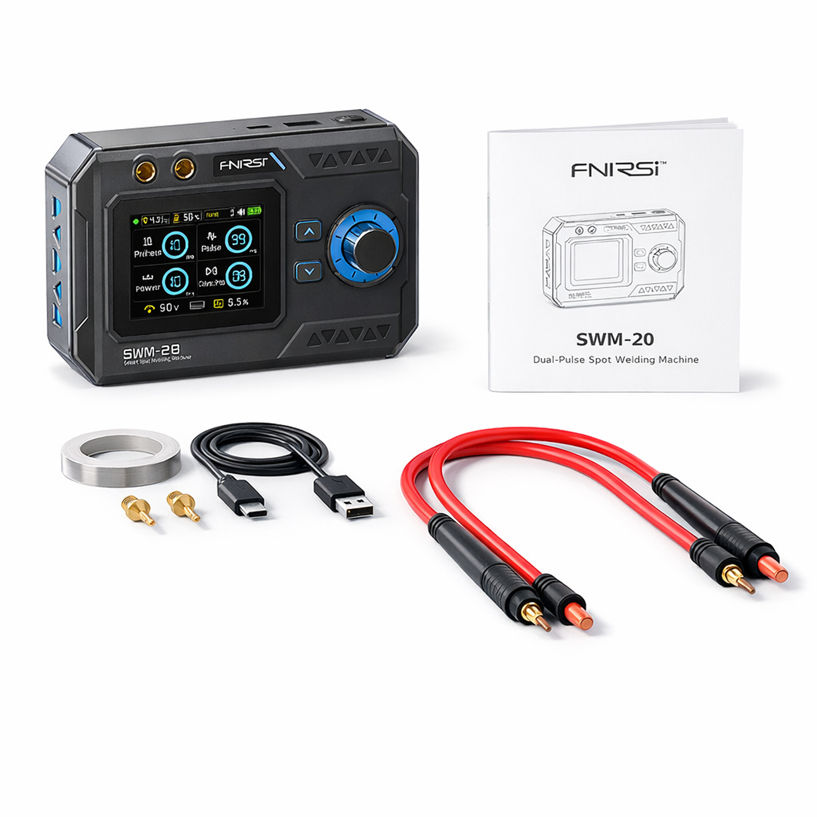 Swm-20 Doppelimpuls-punktschweißgerät, Kupferstifte, Für Vernickelte Bänder, Stahl Und Eisen 0,1–0,5 Mm, Werkstatteinsatz