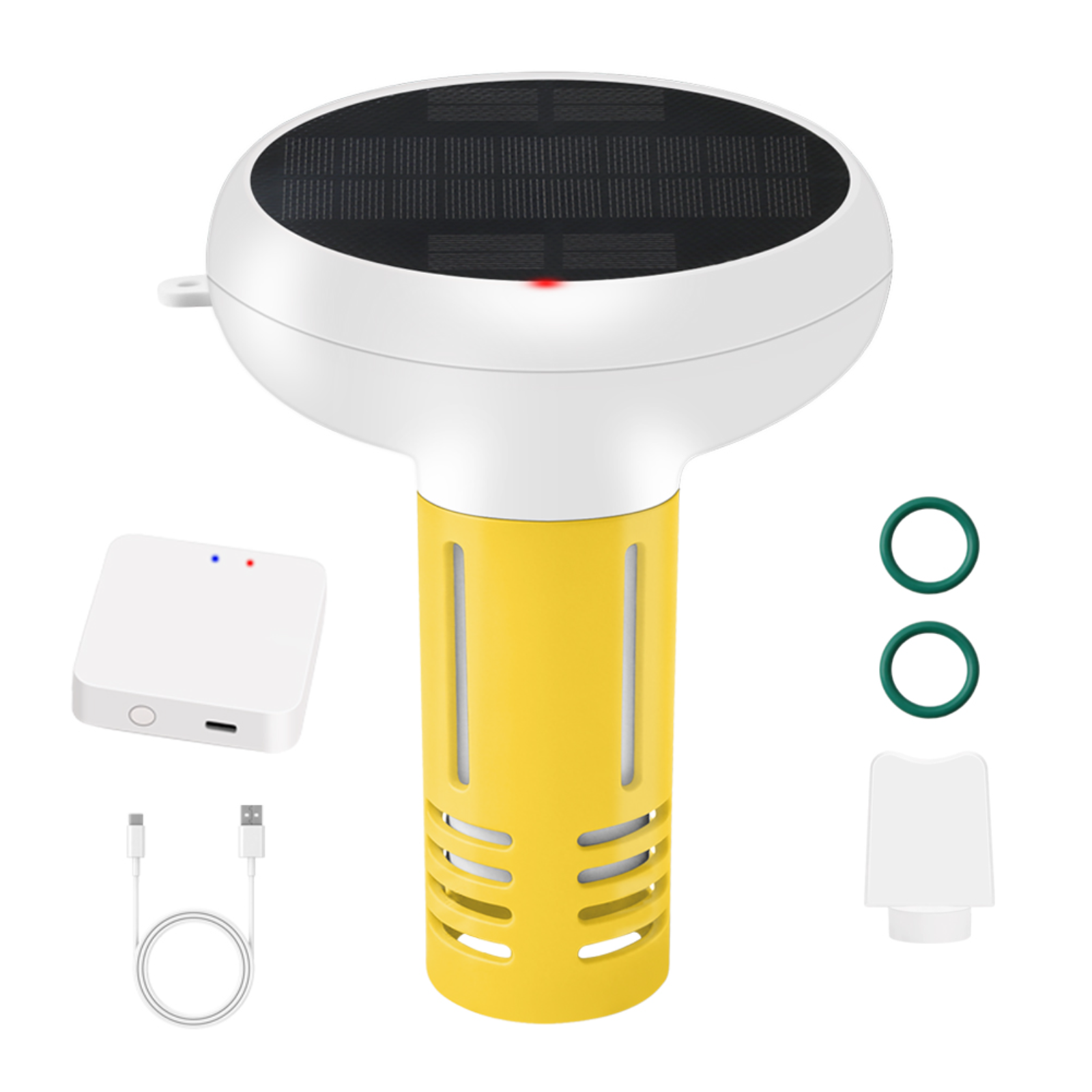 7-in-1 Tuya Zigbee Wasserqualitätsmessgerät Für Pools, Solarladung, Intelligenter Wlan-pooltester