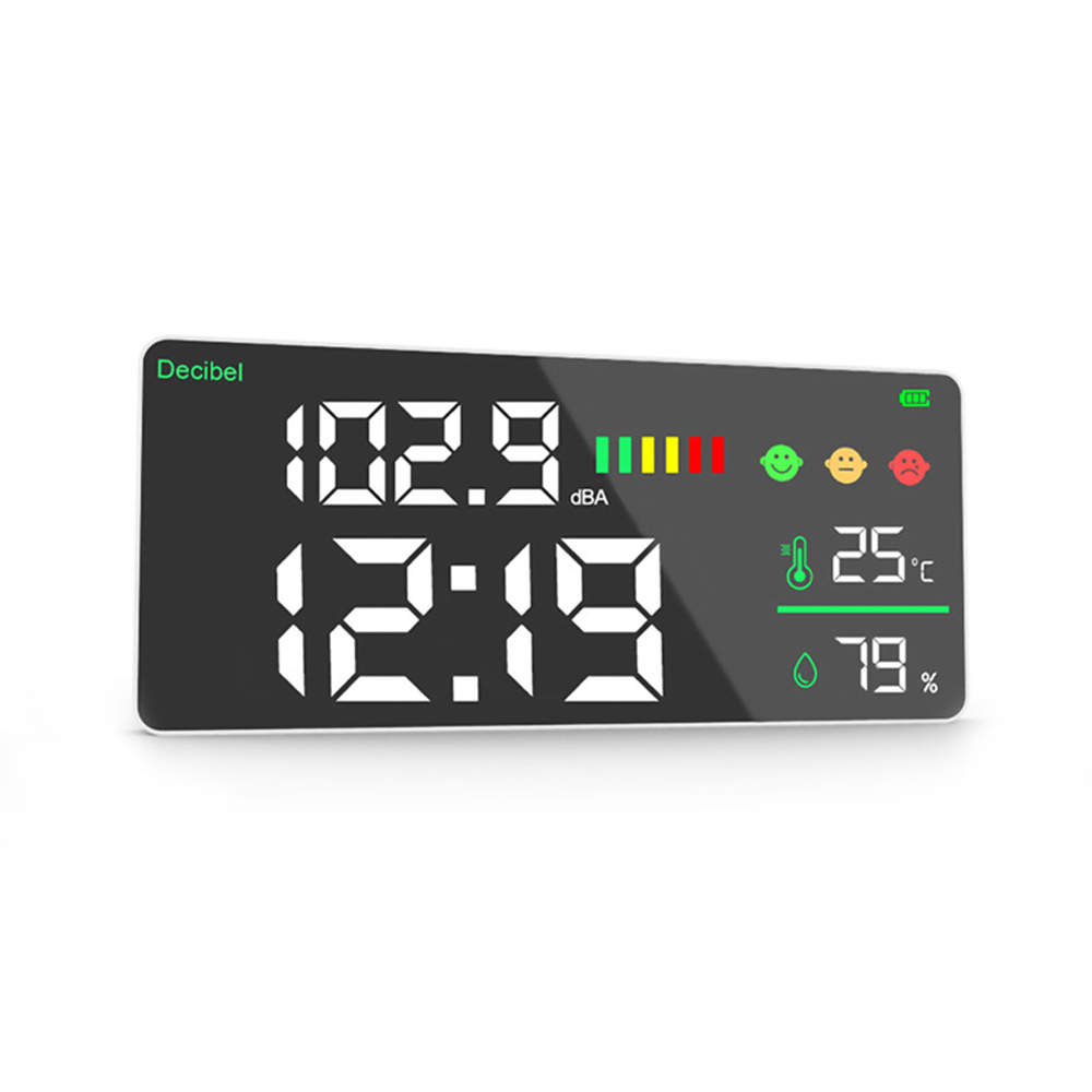 Digitales Wand-schallpegelmessgerät 30–130 Db – Innenthermometer Und Feuchtigkeitsmesser 2000 Mah Für Kinderzimmer