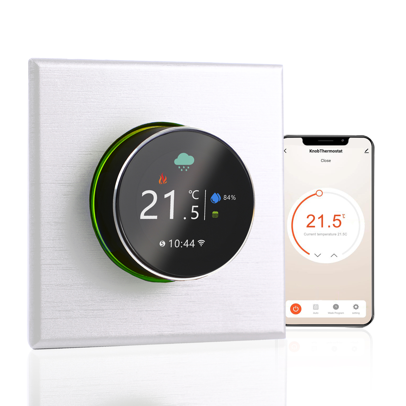 Intelligenter Wlan-thermostat Mit Wöchentlicher Heizprogrammierung, Kompatibel Mit Google Home, Sprachsteuerung Für Heizkessel