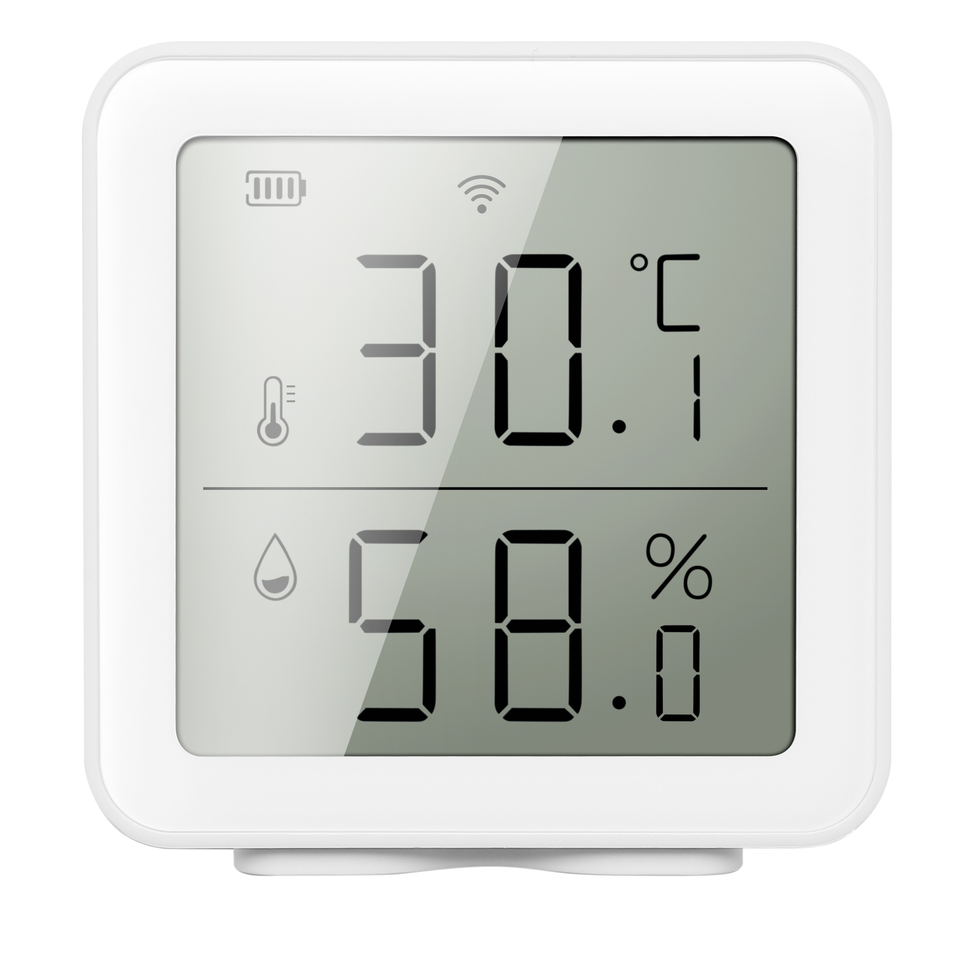 Intelligenter Wlan-temperatur- Und Feuchtigkeitssensor Für Zuhause Mit Smartphone-benachrichtigungen Und Fernsteuerung