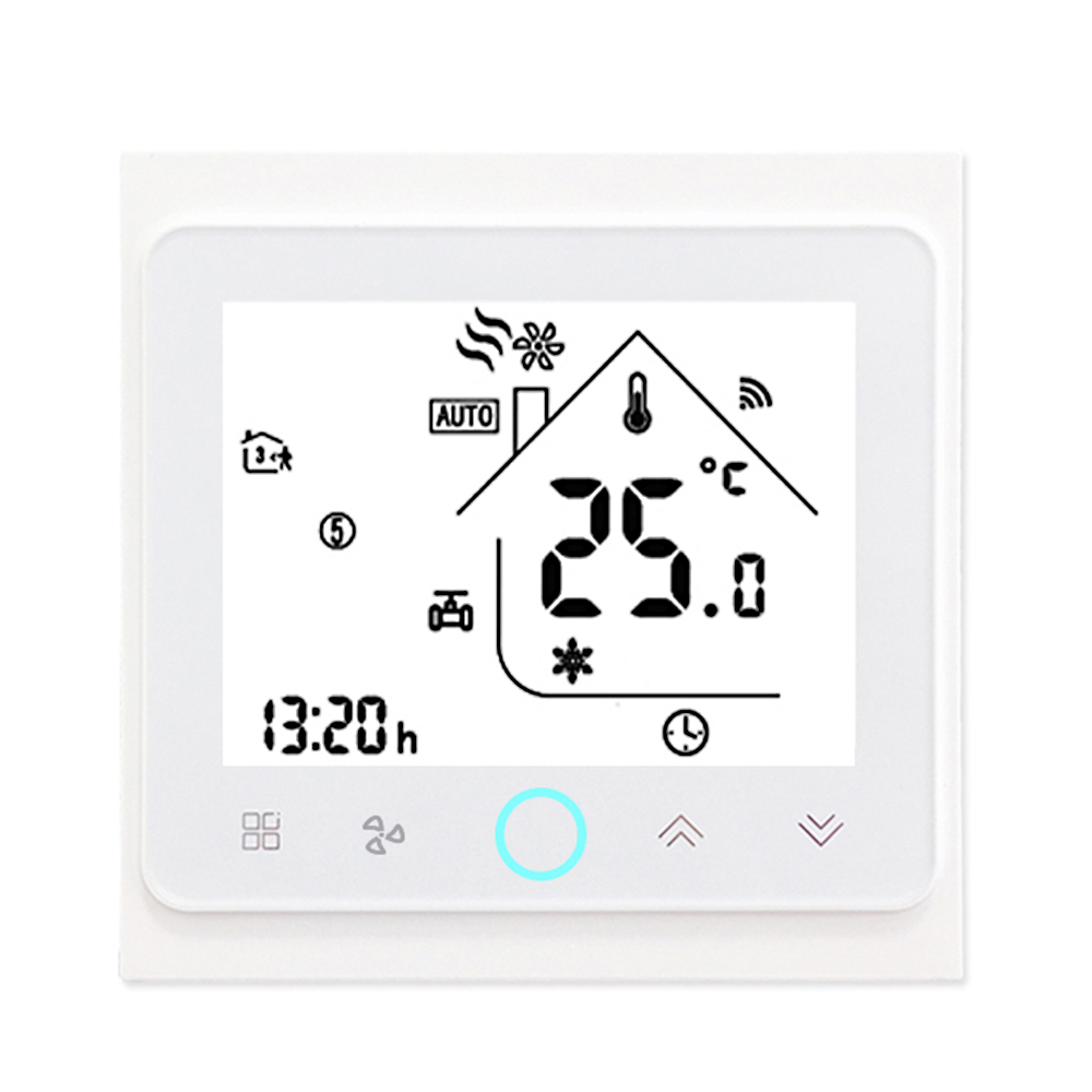 Tuya Zigbee Wandthermostat 5–99 °c ±0,5 °c, Lcd-display, Kompatibel Mit Gebläsekonvektoren, Für Zuhause