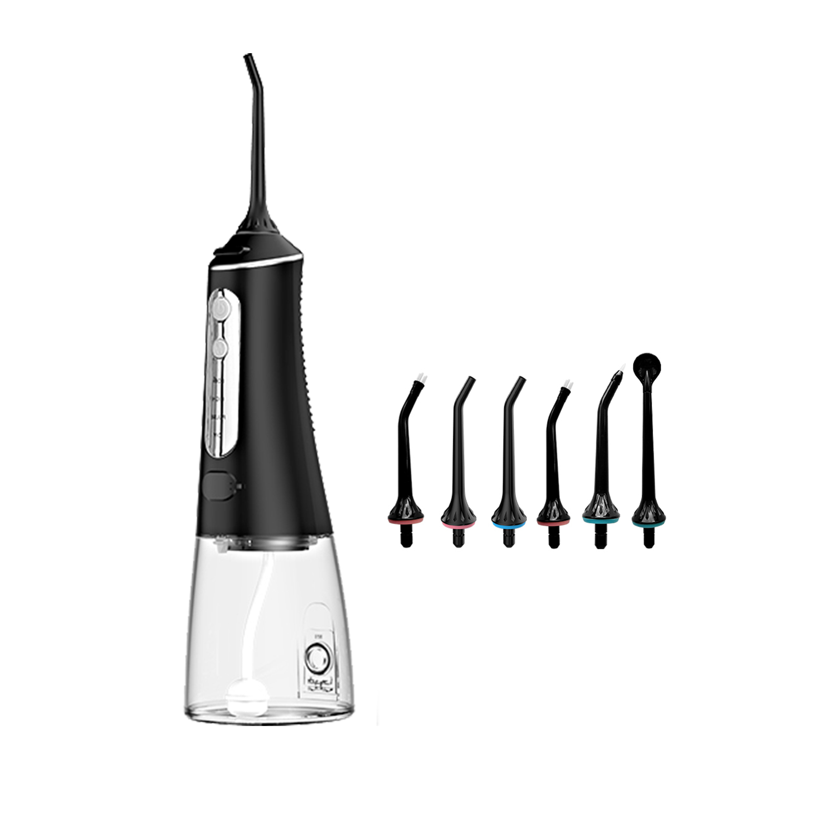 Kabelloser Munddusche 300 Ml, Ip7, 8 Modi, Tragbar, Usb-aufladbar, Mit 6 Düsen Für Unterwegs