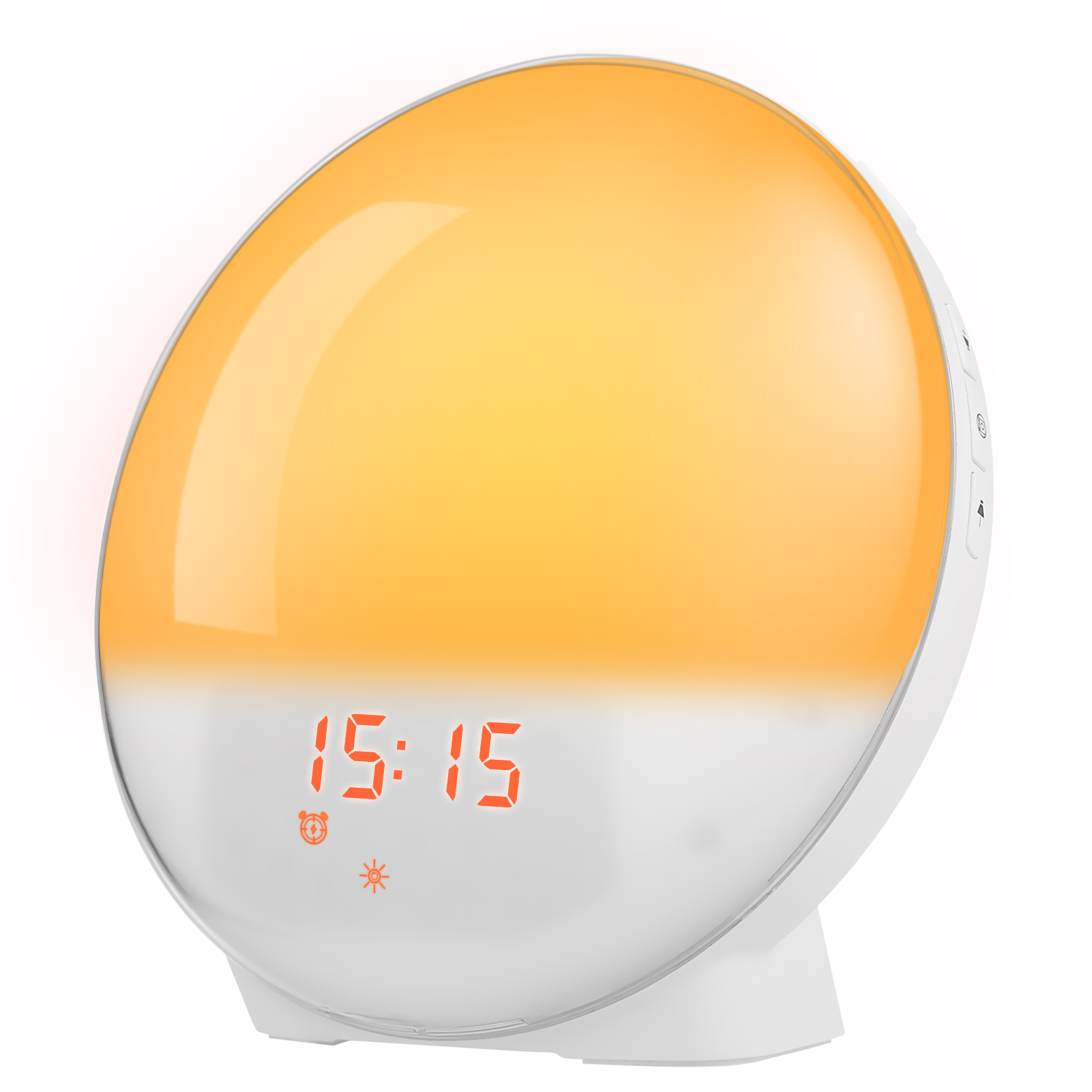 Sonnenaufgangs-simulator-wecker Mit Ukw-radio (87,5–108 Mhz), 12 Farben, Schlummerfunktion Und 4 Alarmen Fürs Schlafzimmer