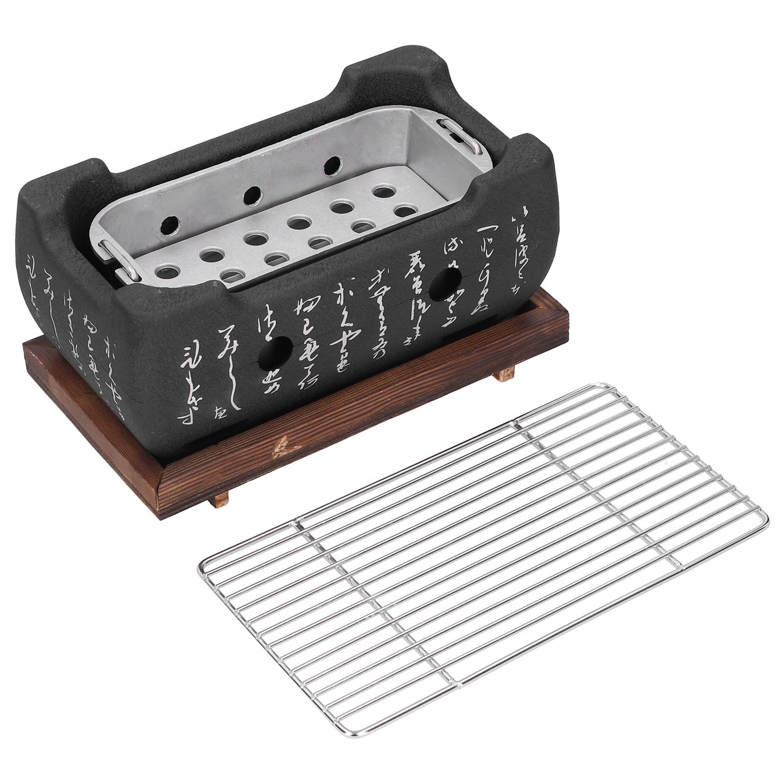 Japanischer Mini-haushaltsgrill Aus Aluminiumlegierung, Holzkohleofen, Zubehör