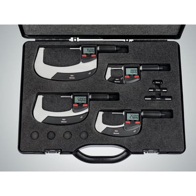 Digitaler Bügelmessschrauben-Satz IP65 mit Datenausgang 0-100mm
