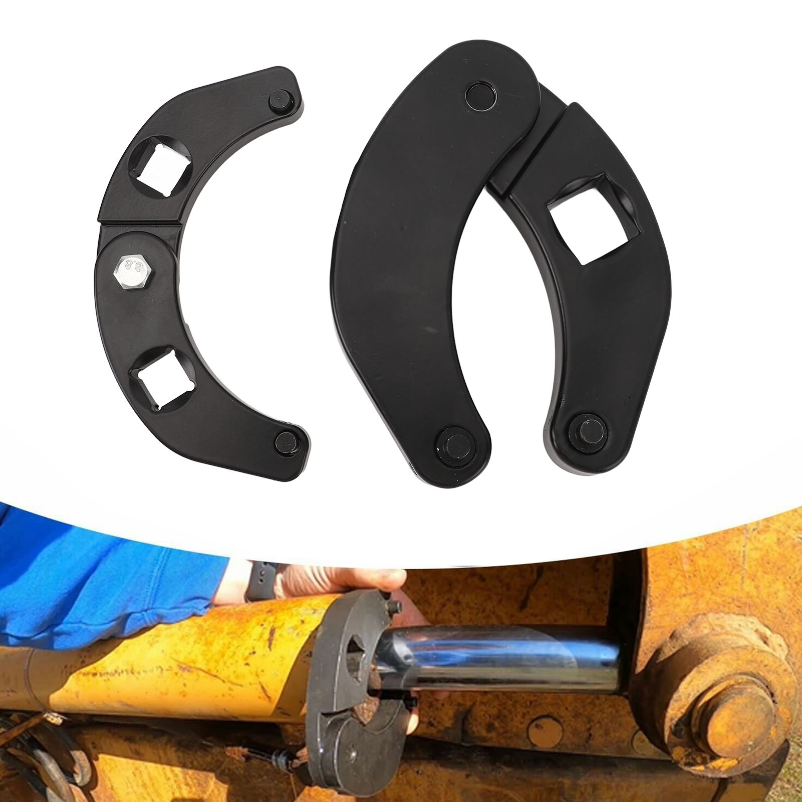 Verstellbarer Mutternschlüssel 1266, Schraubenschlüsselsatz Für Hydraulikzylinder 7463 Für Baumaschinen Und Landwirtschaftliche Lader