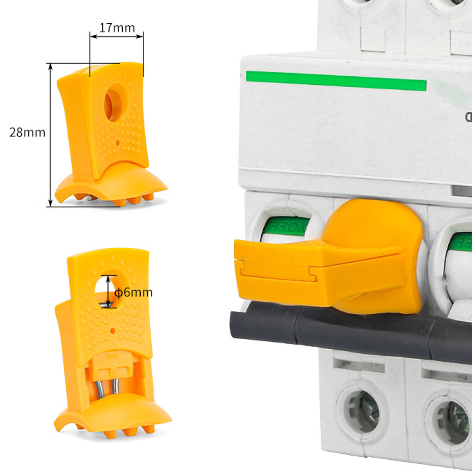 Sicherungsautomat-verriegelungsset Mit Pinbelegung, Mini-sicherungsautomat Mit Vorhängeschloss Für Elektrische Schalter