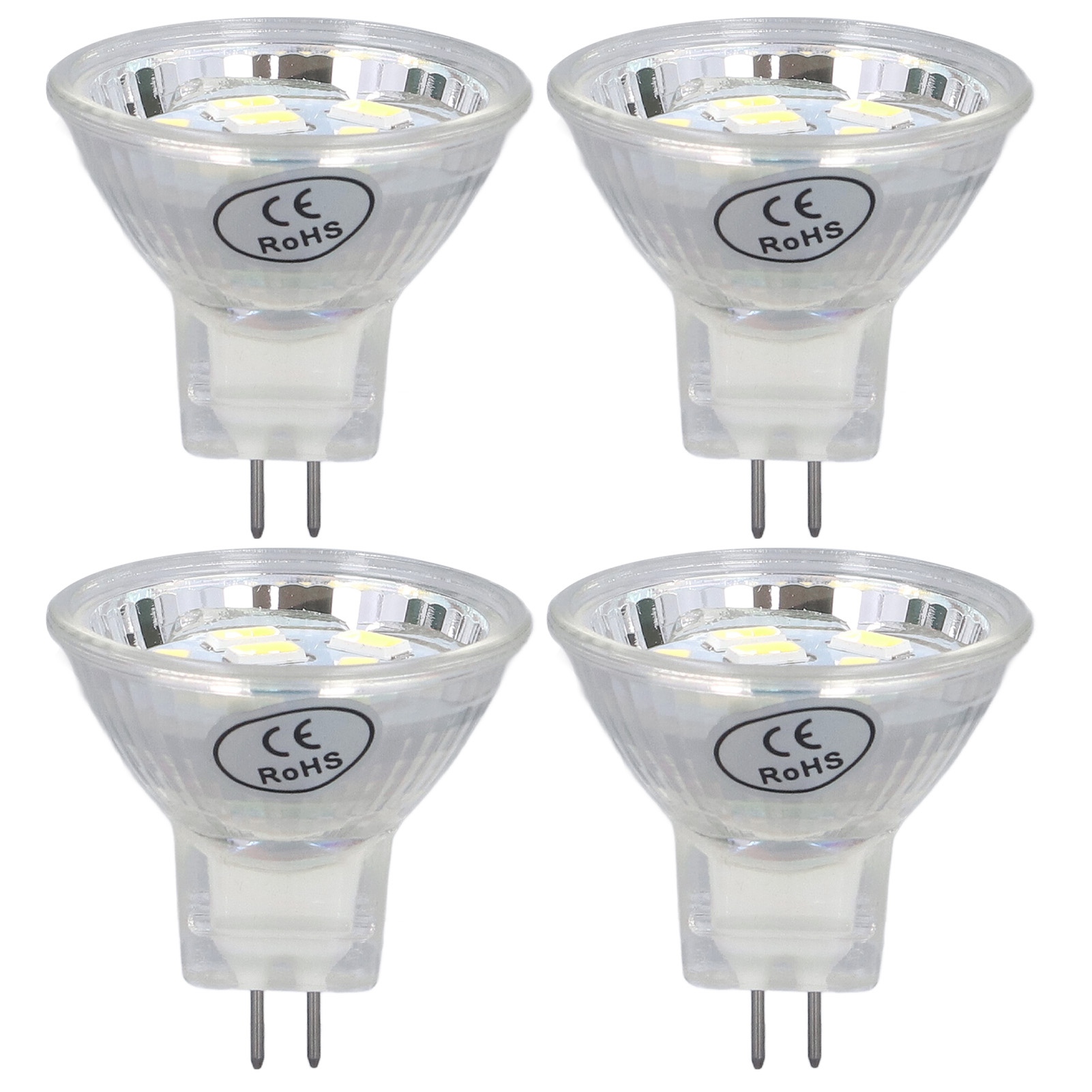 4er-pack Mr11 3w 300lm 9 Led-lampen, Doppelstiftsockel, Für Strahler, Gartenbeleuchtung, Kaltweißes Licht