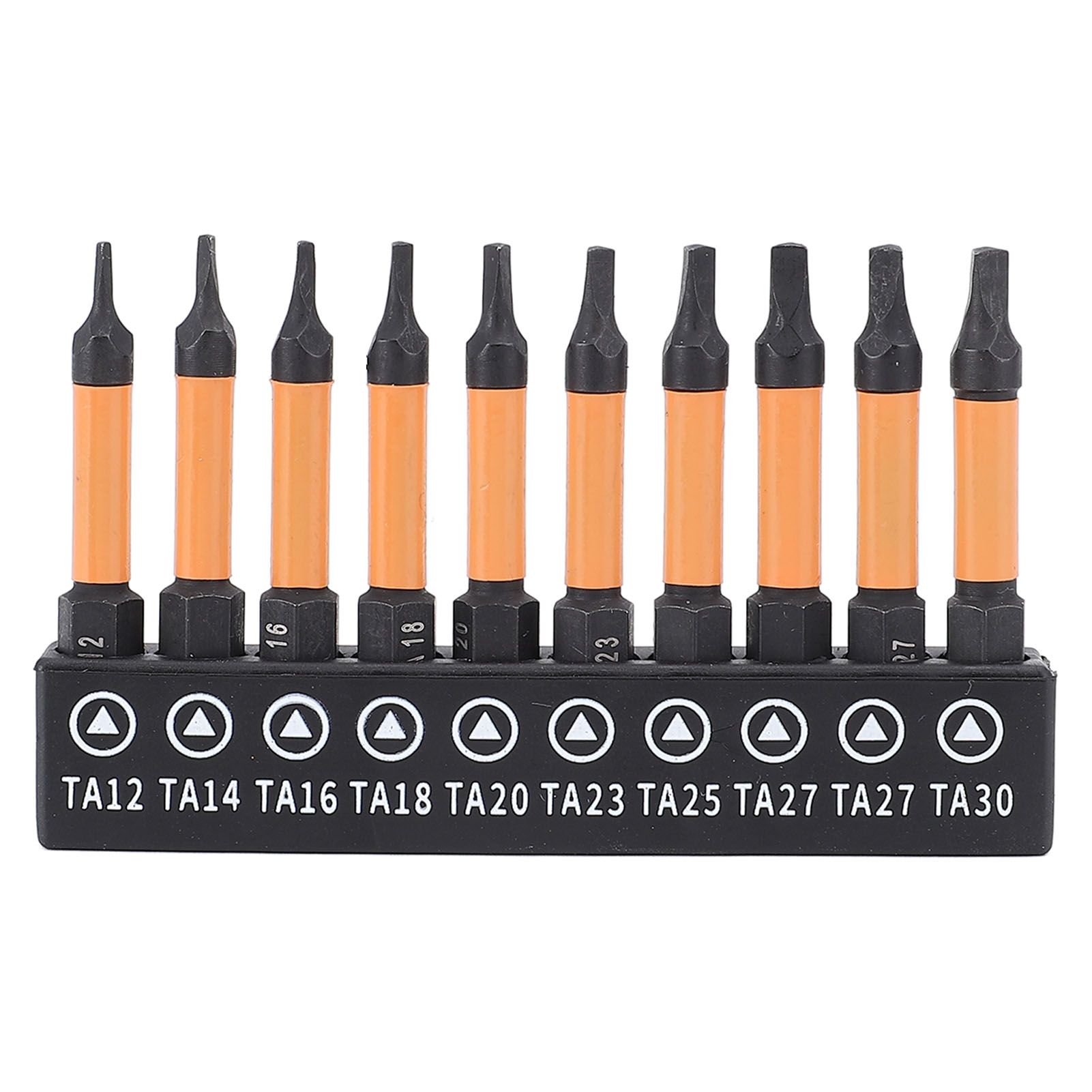 Set Mit 10 Dreieckigen Schraubendreherbits, 50 Mm Länge, Sechskantschaft 6,35 (1/4 Zoll), Aus S2-legierungsstahl, Mit Magnetischem Dreieckigem Bohrer.