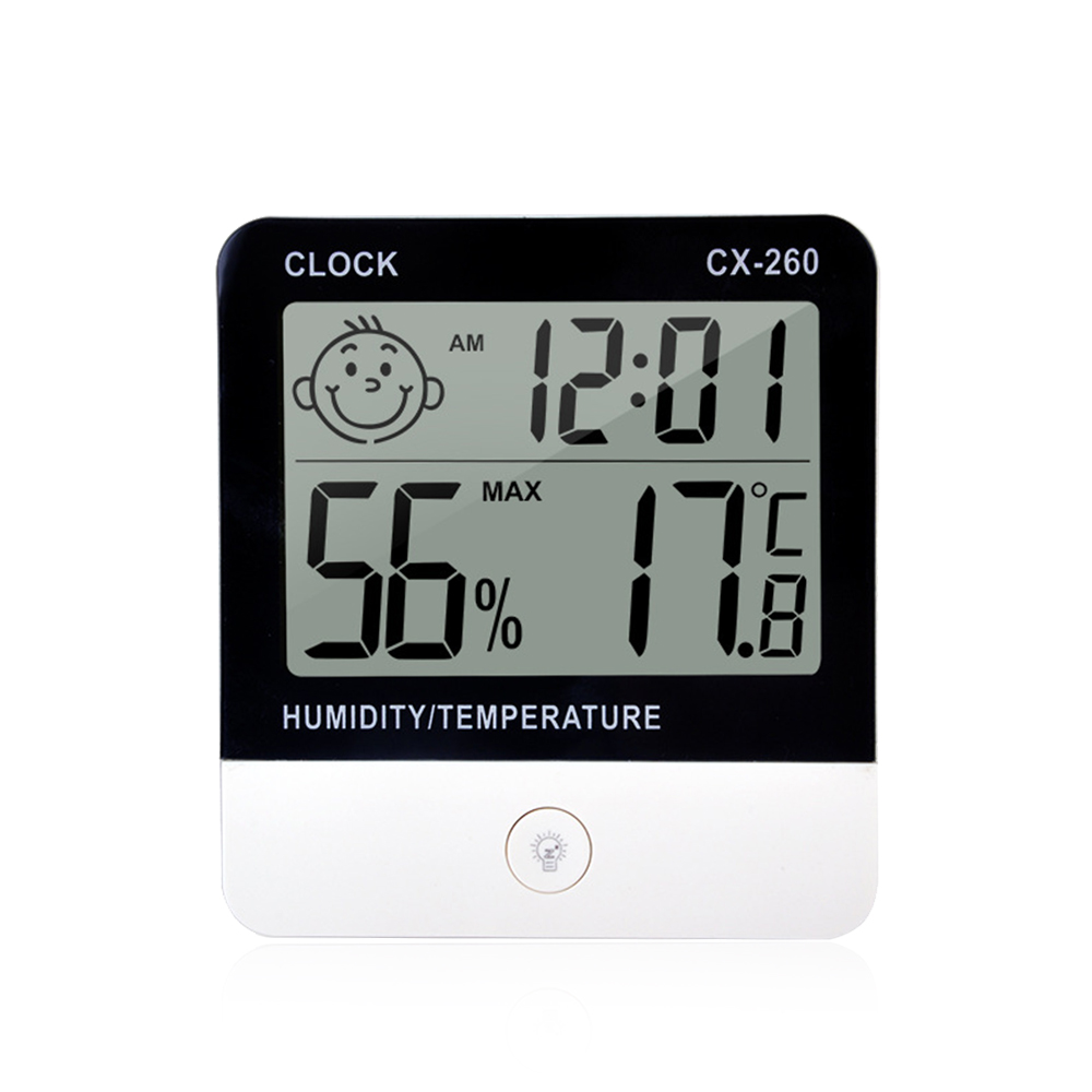 Digitales Thermometer-hygrometer Mit Alarmfunktion, Lcd-anzeige, Misst Umgebungstemperatur Und Luftfeuchtigkeit