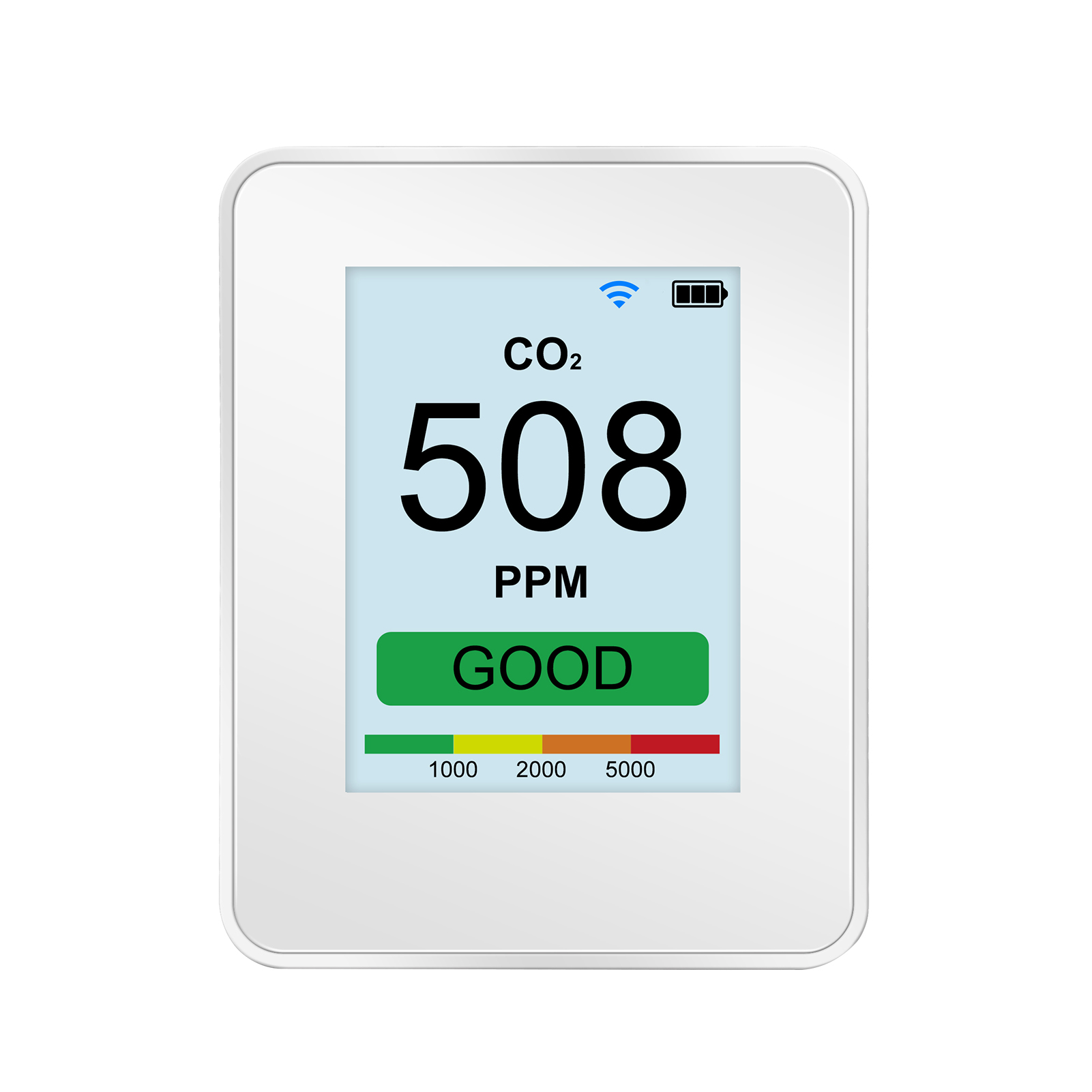 Wlan-co2-monitor Mit Tft-bildschirm, 2600-mah-akku Für Zuhause, Büro Und Keller