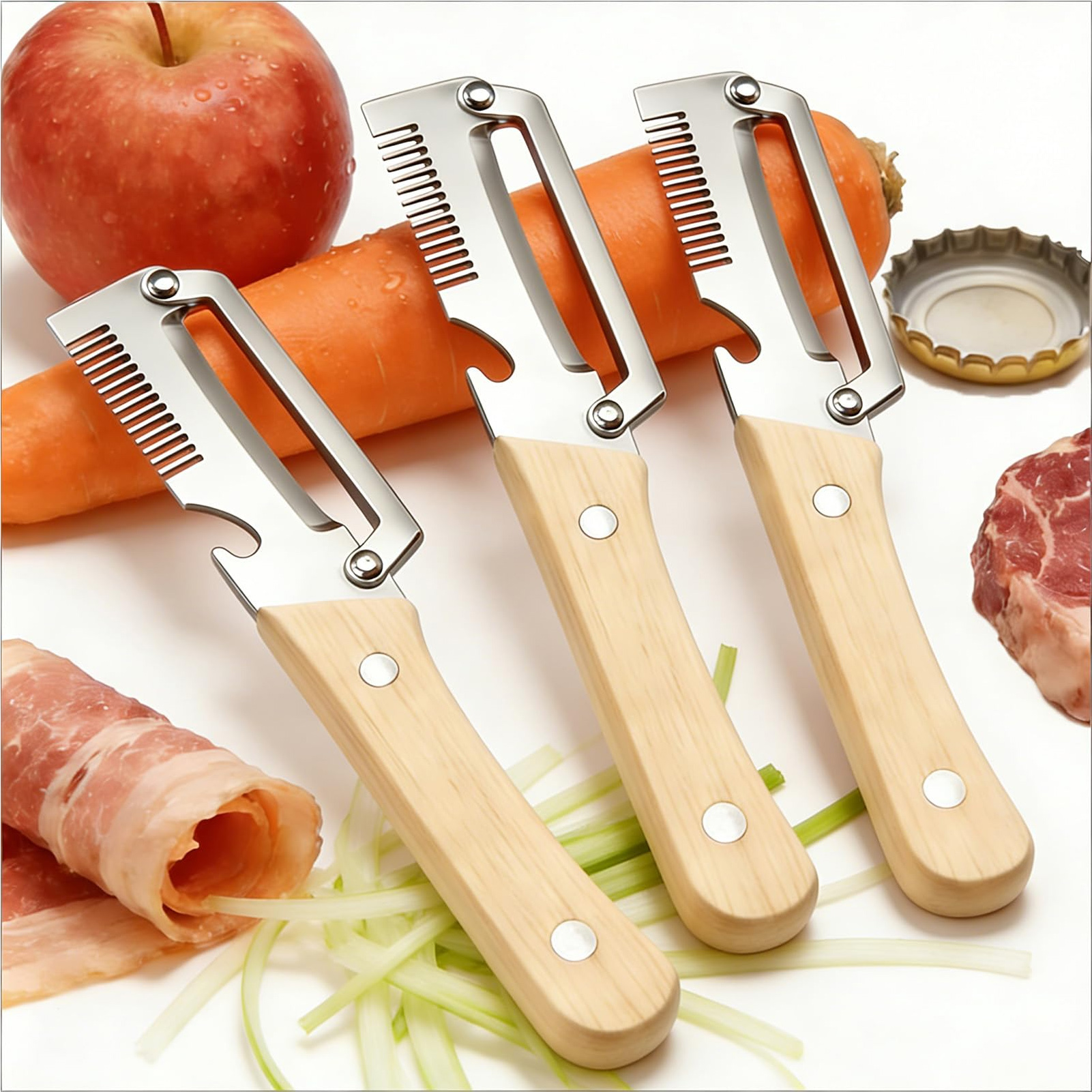 3-teiliger Multifunktionaler Zwiebelschneider