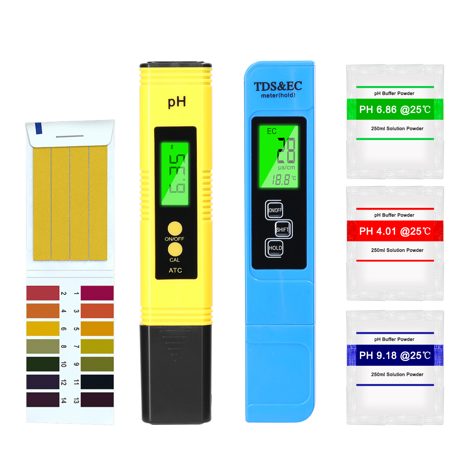Professionelles Ph-messgerät 0,00–14,00 Ph ±0,01 Genauigkeit Mit Tds Ec 0–9999 Us/cm Tragbares Wasseranalyse-set Für Aquarien