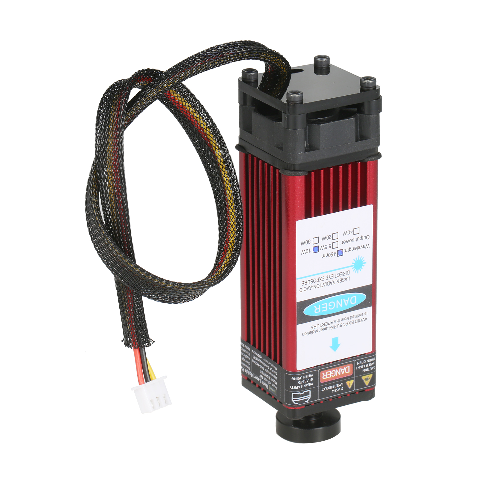 10-w-modul, 450-nm-gravierkopf, Einstellbare Brennweite, Hohe Präzision, Für Graviermaschinen, Fräsen Und Cnc-schneidemaschinen.