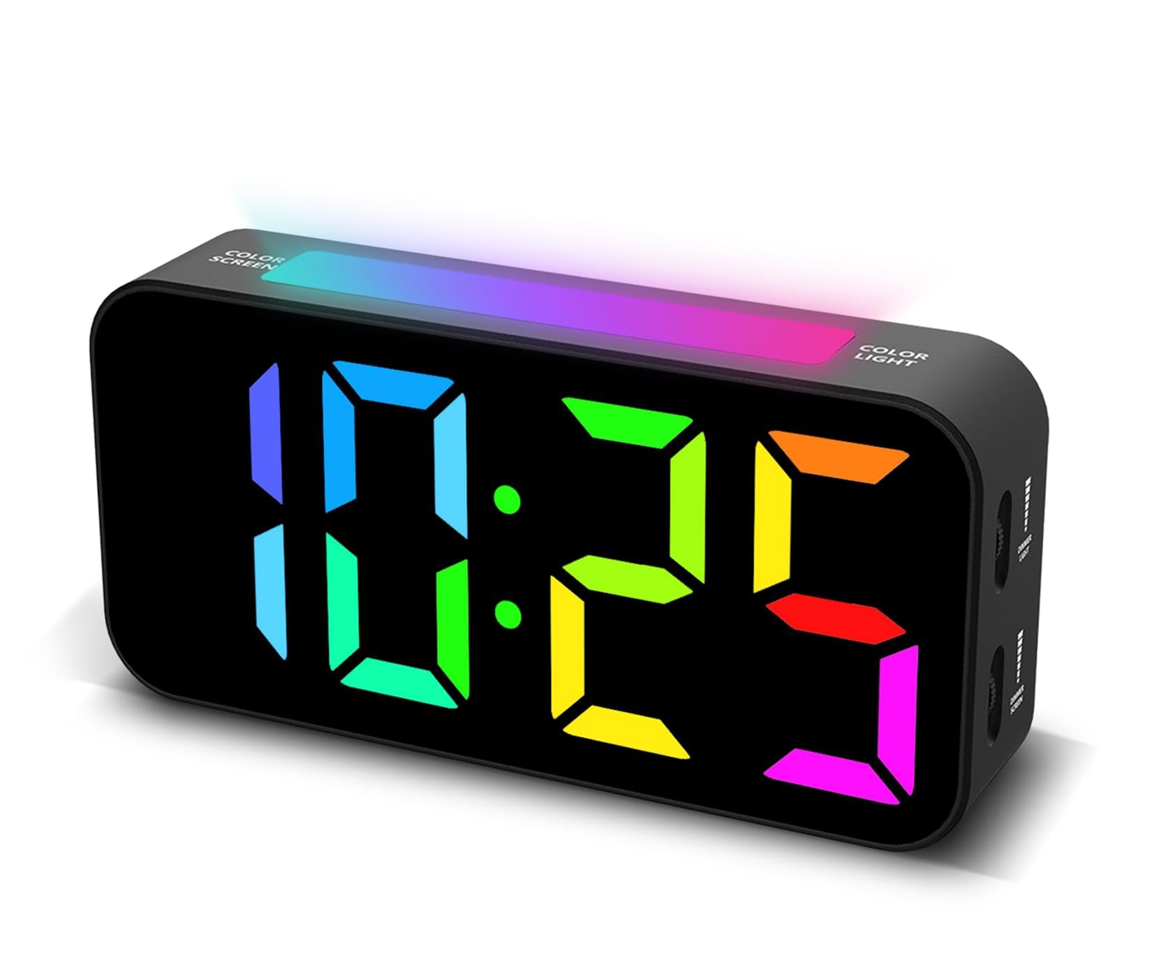 Symphony Rgb-nachtlicht, Led-wecker, Farbig Beleuchtete Digitaluhr Mit Rassel