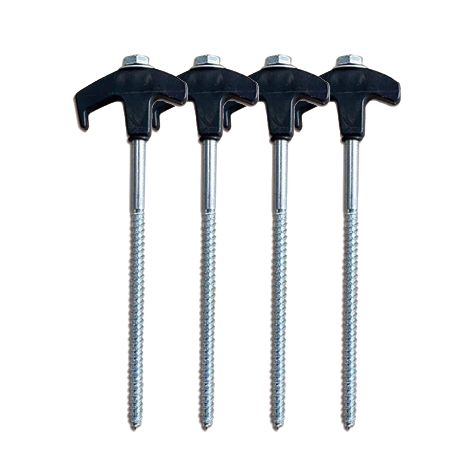20 Cm Lange Schraub-zeltnägel - Neue, Robuste Metall-bodenanker Mit Gewinde, Ideal Für Camping Und Outdoor-aktivitäten (4 Stück)