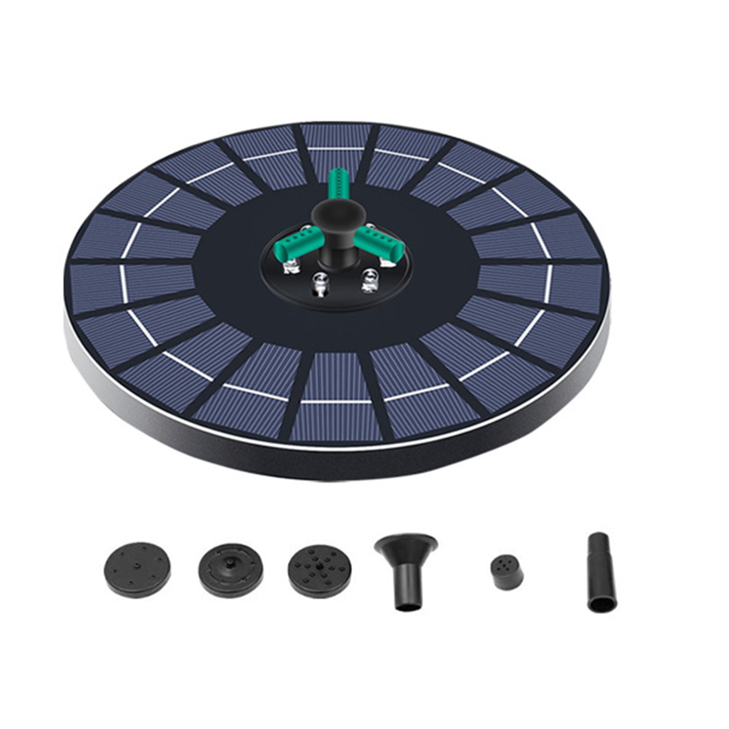 Kabelloser, Schwimmender Solarbrunnen (4w/6w) Mit Pumpe – 6 Mückenschutzdüsen Für Den Gartenteich