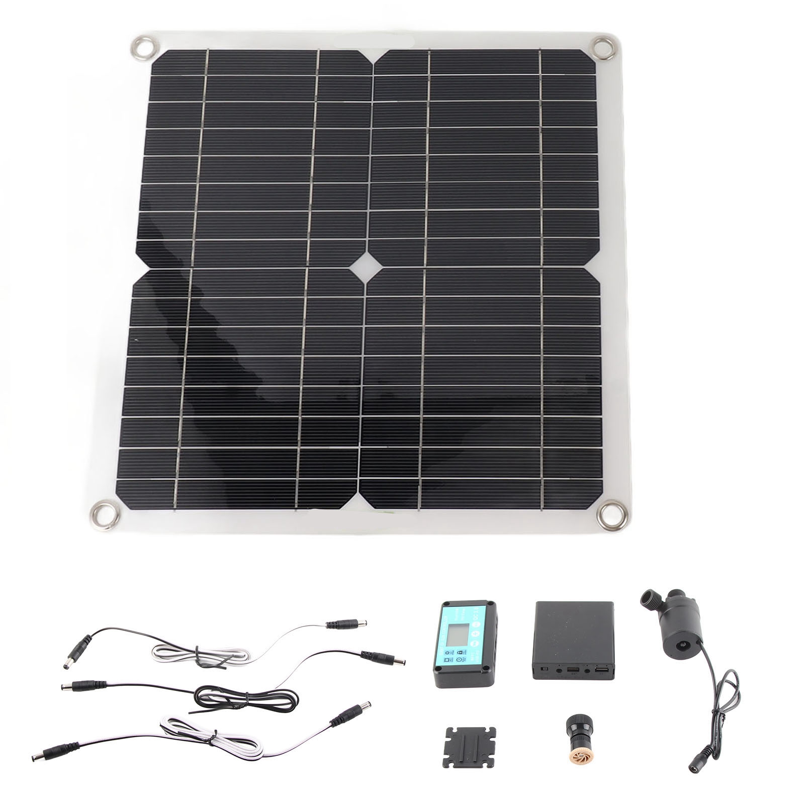 Solarpumpe Mit Akku, 50-w-panel, 22-w-panel, 800 L/h, 5 M Förderhöhe, Für Teiche
