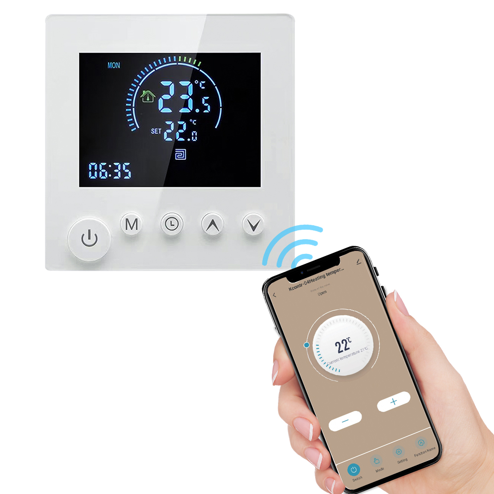 Programmierbarer Wlan-wandthermostat, Fernbedienung, Ntc-sensor, Lcd-display, Temperaturregler Für Elektrische Heizung, Fußbodenheizung