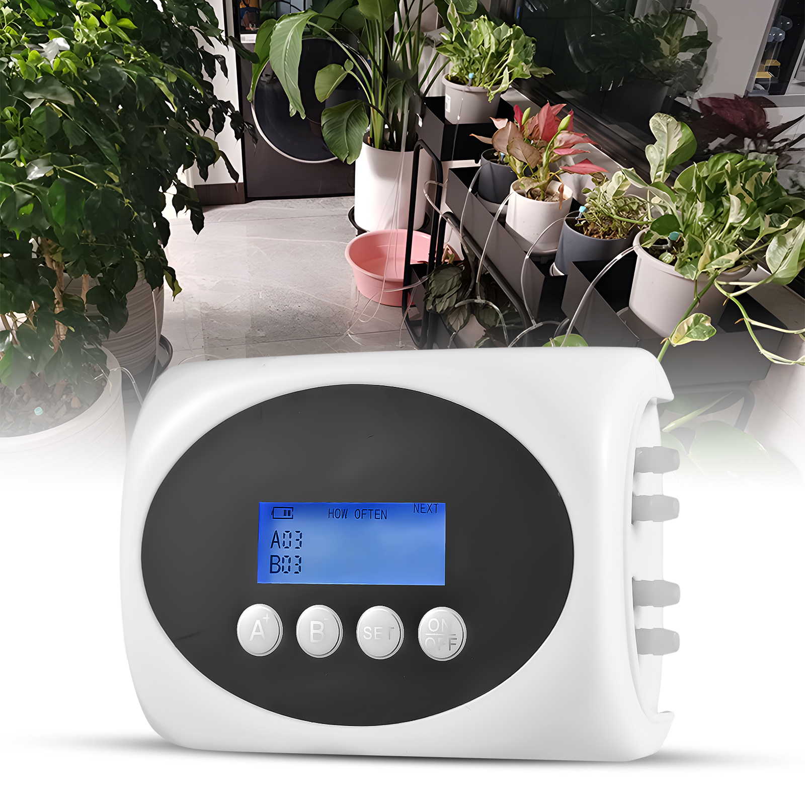 Automatisches 3-w-solar-bewässerungssystem, Doppelpumpe, Programmierbare Bewässerung Für 15 Töpfe, 20 M Schlauchlänge Für Blumen Und Pflanzen