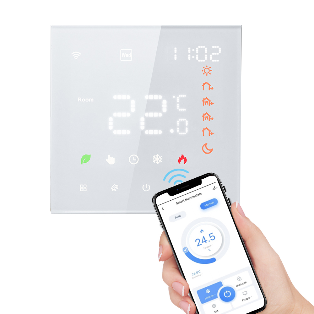 Intelligenter Wlan-thermostat Für Elektrische Heizung, Sprachsteuerung, Programmierbarer 16-a-touchscreen (lcd), Kompatibel Mit Fußbodenheizung