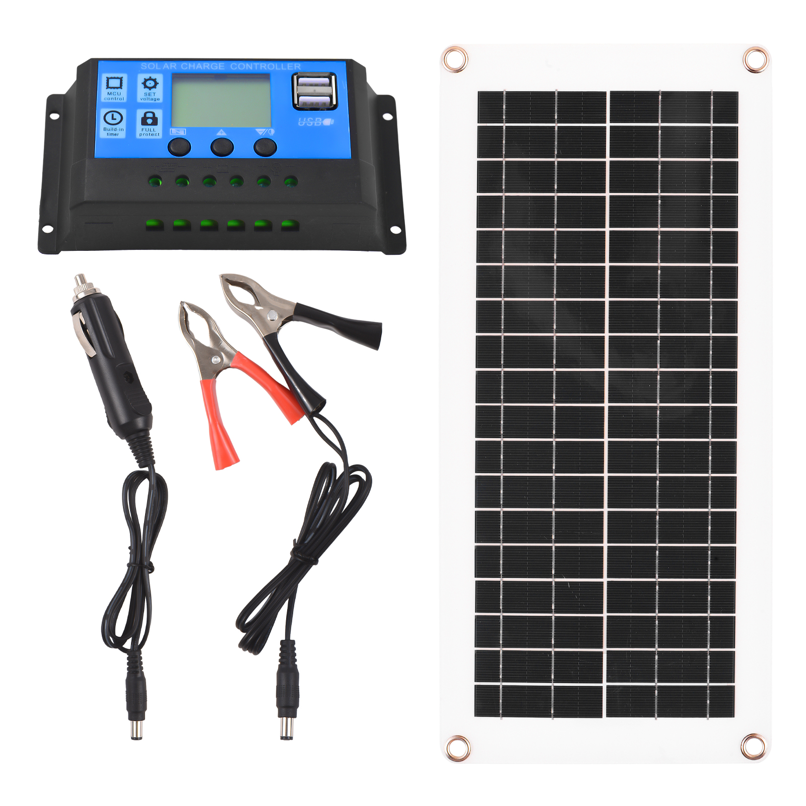 20-w-12-v-hochleistungs-solarpanel-set Aus Polykristallinem Silizium (wasserdicht) Mit 300-w-60-a-pwm-laderegler