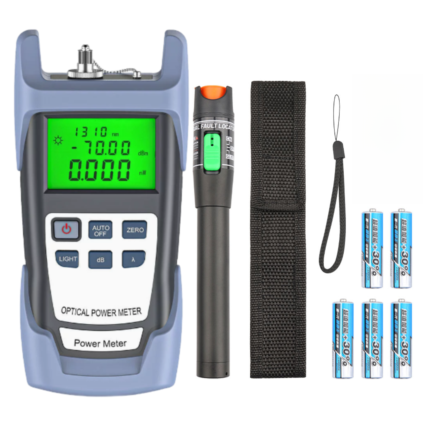 Glasfaser-werkzeugset, Tragbarer 30-mw-lichtleistungstester, Rotlichtstift, Visueller Fehlerortungsgerät.