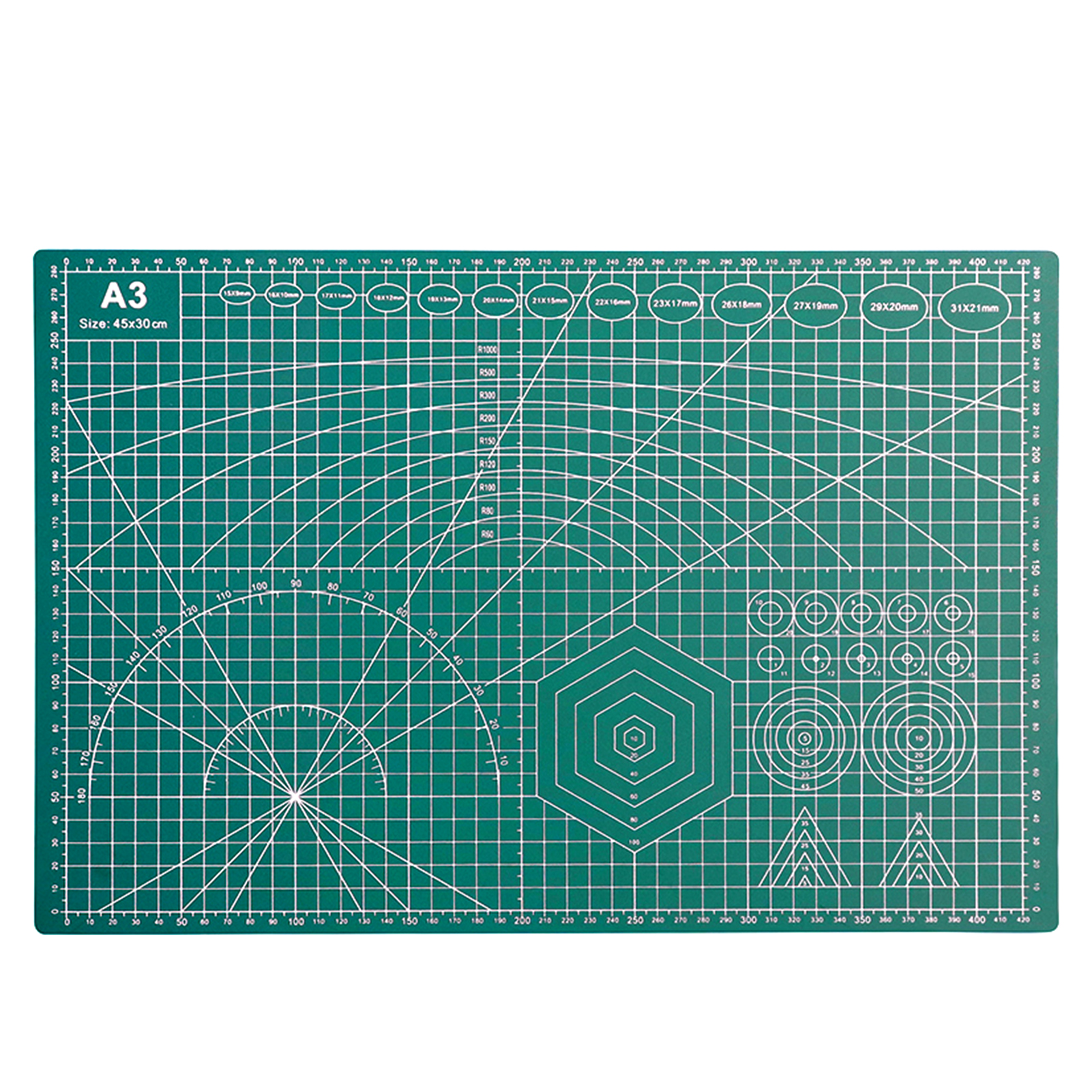 Doppelseitige, Selbstheilende Pvc-schneidematte Im A3-format Mit Rastermuster Und Ecken, 3 Mm Dick, Für Scrapbooking Und Kreative Kunstprojekte.