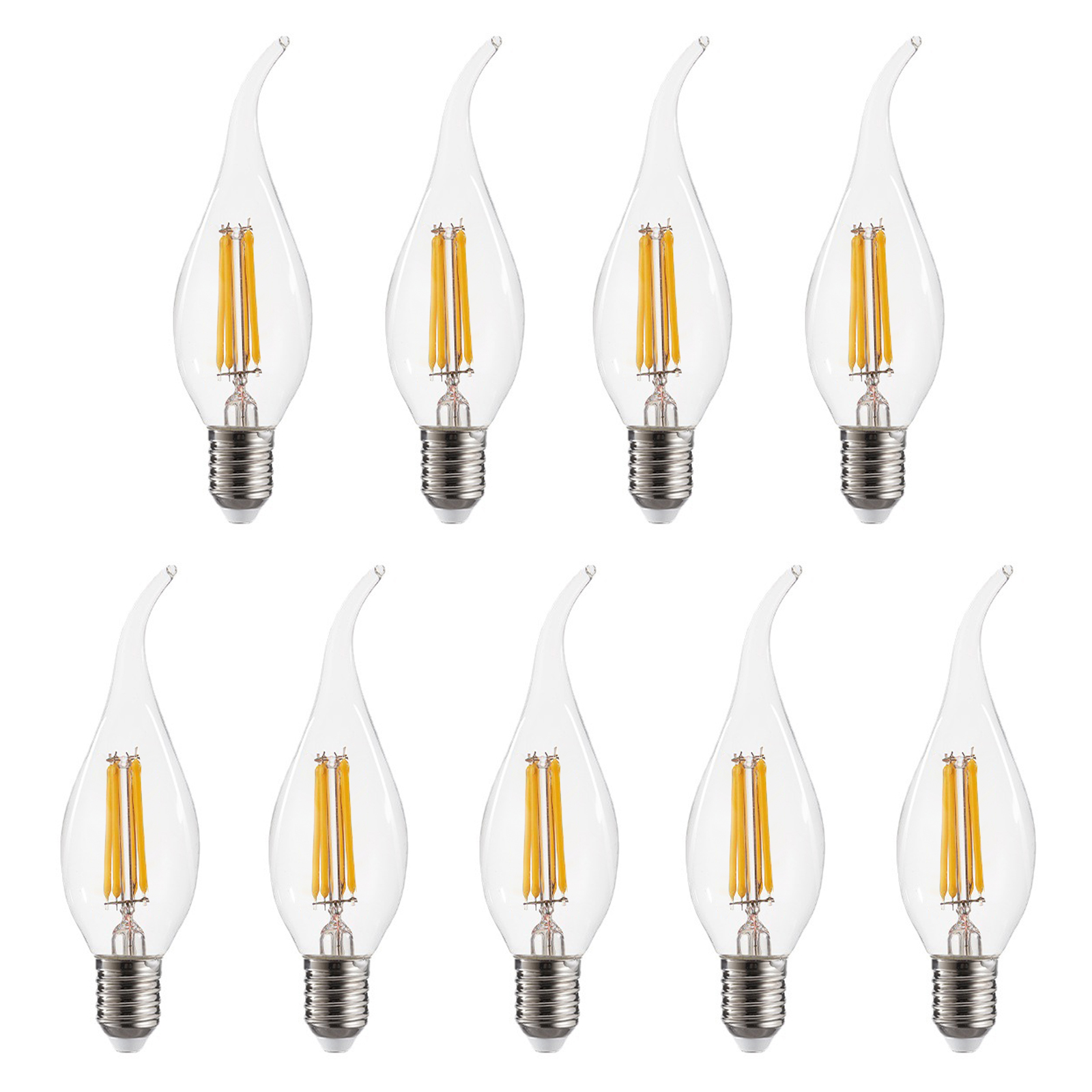 4-w-e14-led-lampe, Warmweiß (2700 K), Vintage-stil, Entspricht 40 W, 9er-packung