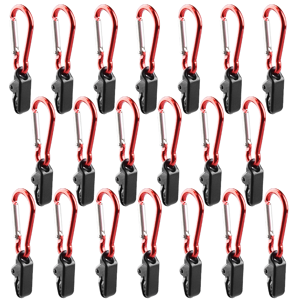 Packung Mit 20 Befestigungsclips Für Planen, Markisen Und Zelte, Mit Karabinerhaken, Für Camping, Landwirtschaft Und Gartenarbeit.