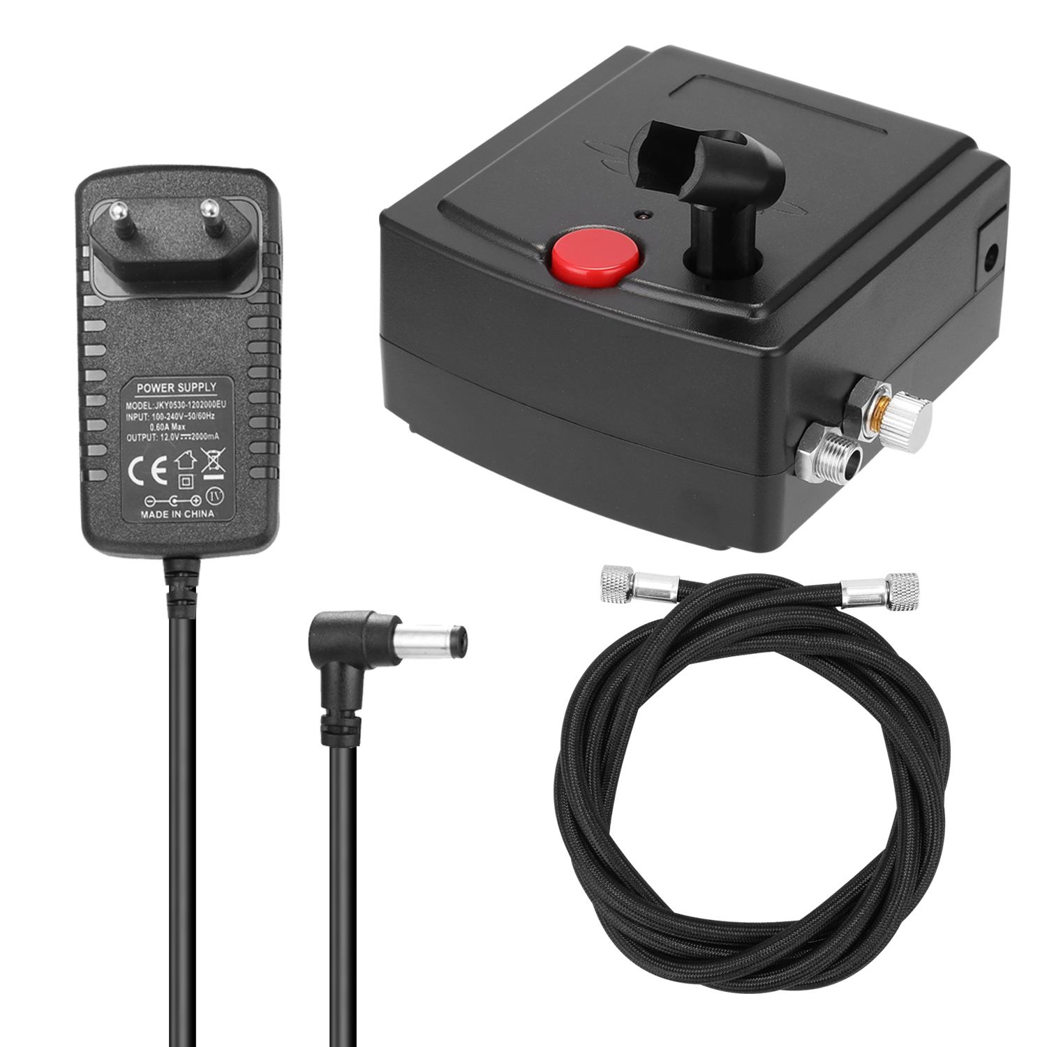Tragbarer Luftkompressor Für Airbrush, 25 Psi, Ölfrei, 570 G Make-up-set Mit 1,8 M Schlauch, Modell T-100