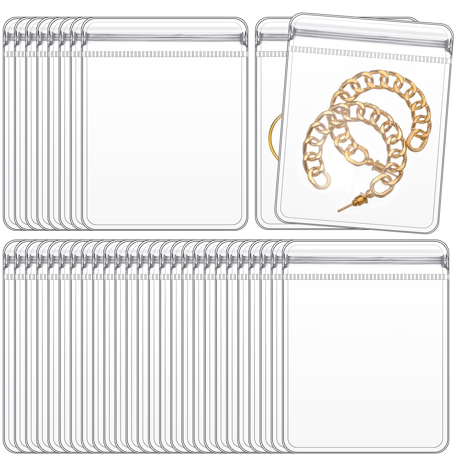 Transparente Schmuckbeutel Aus Kunststoff, 6 X 8 Cm, 200er-packung, Selbstverschließende, Luftdichte Pvc-beutel Für Ohrringe